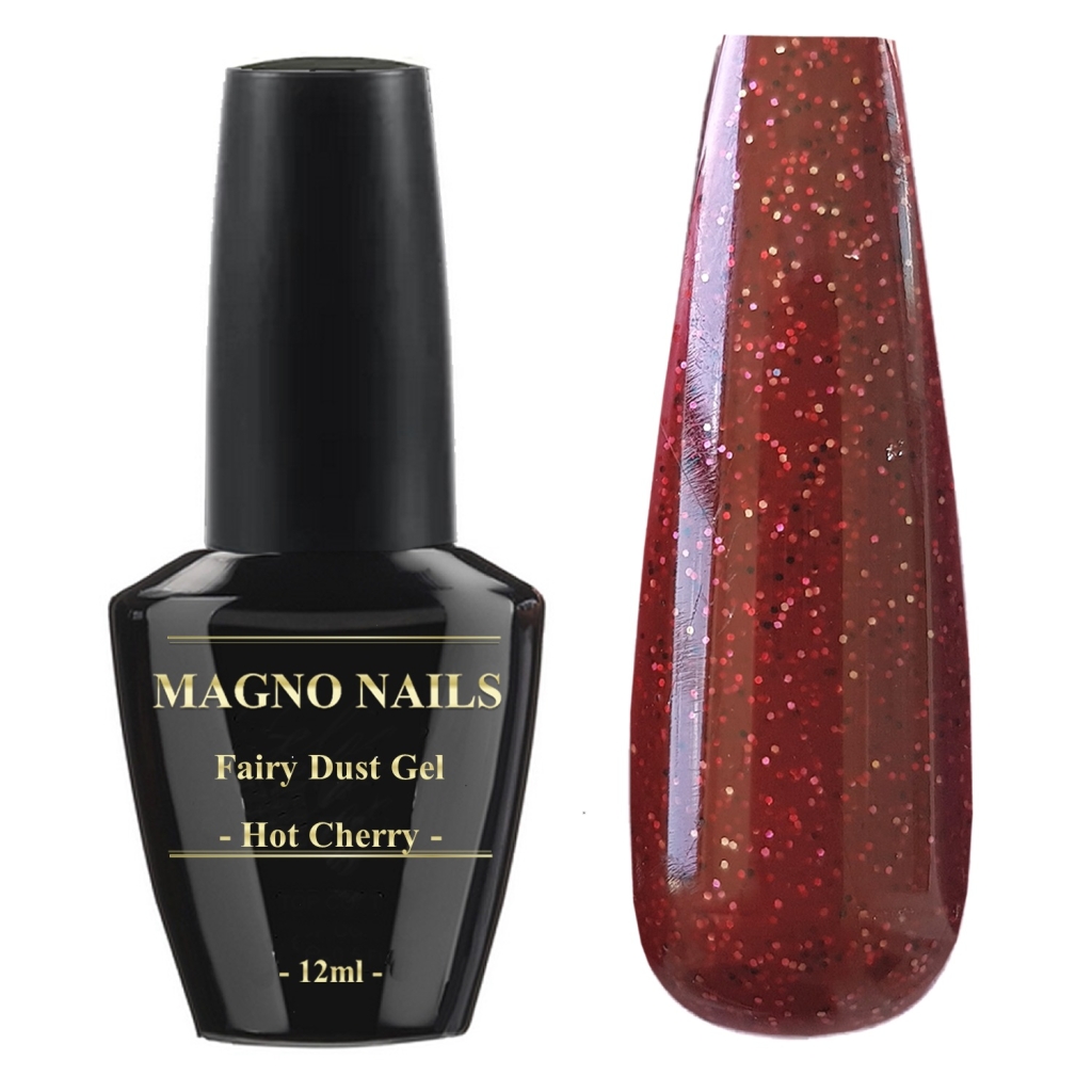 UV Gel - Fairy Dust Gel - Hot Cherry Nägel Nagelgel Dosen UV-Gel Color Gel Shellac Gellack Gel Lack Flaschen